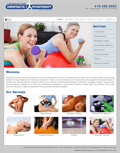 Visit Lawrence Park Chiropractic & Physiotherapy Clinic web site 